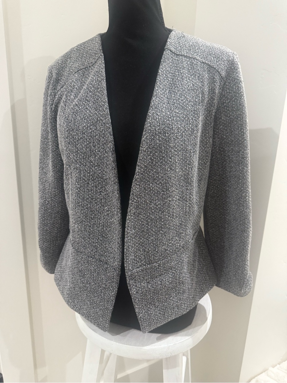 Maurice’s Heather Gray Open-Front Knit Blazer